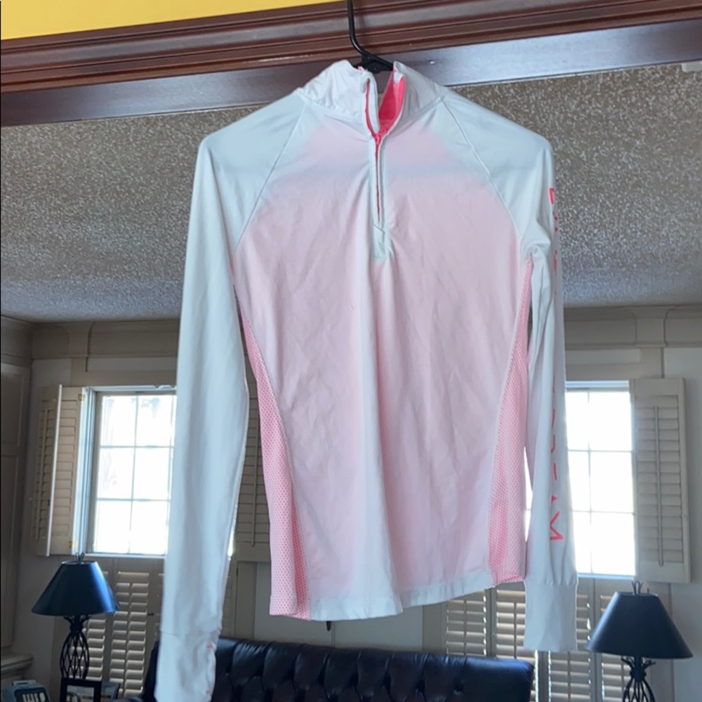 Quarter zip up work out pull over